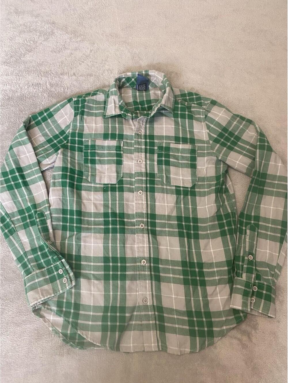 Harry Potter Slytherin Shirt Hot Topic Green Plaid Flannel Long Sleeve Mens XS